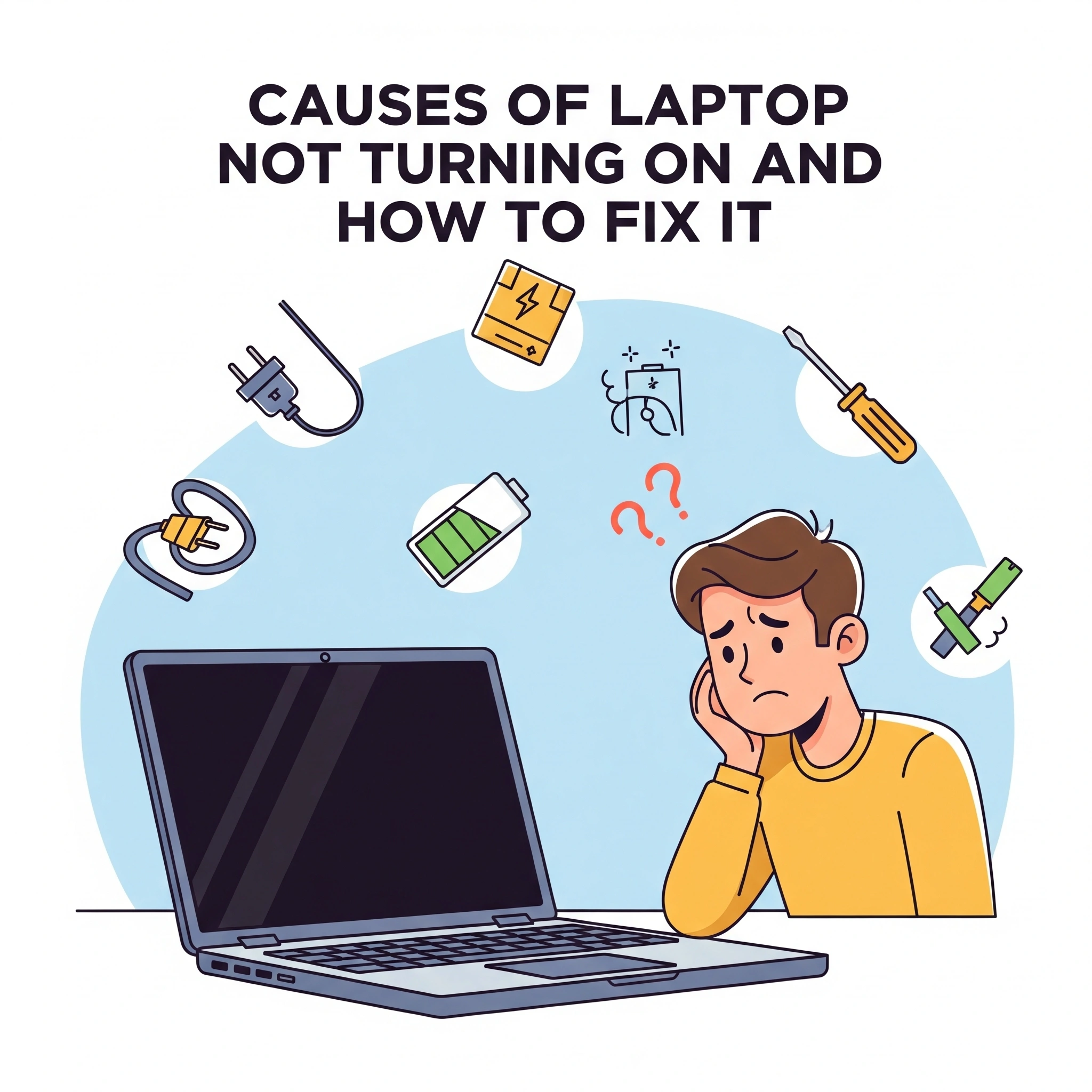 Penyebab Laptop Tidak Bisa Menyala dan Cara Mengatasinya