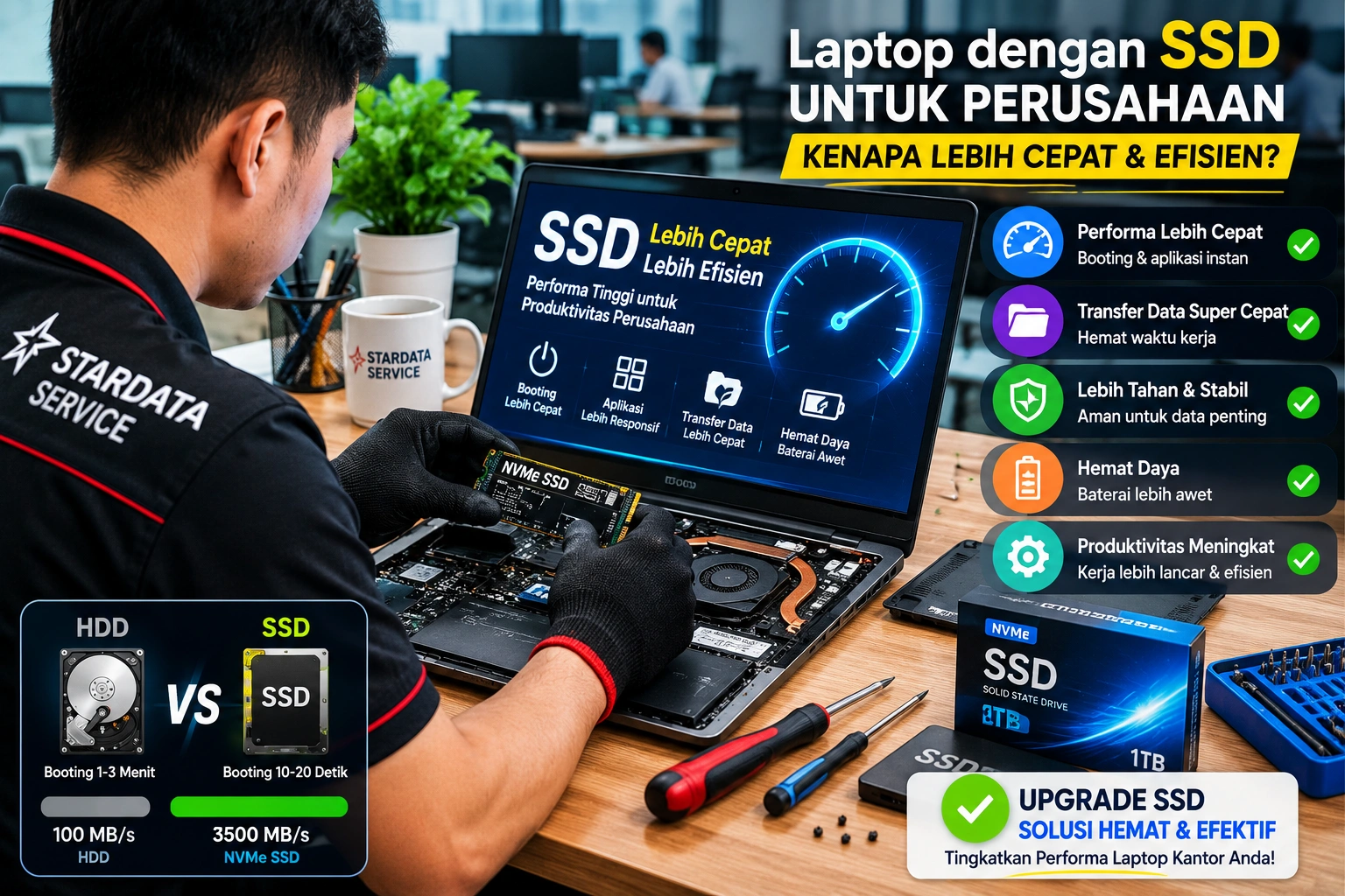 Laptop dengan SSD untuk Perusahaan