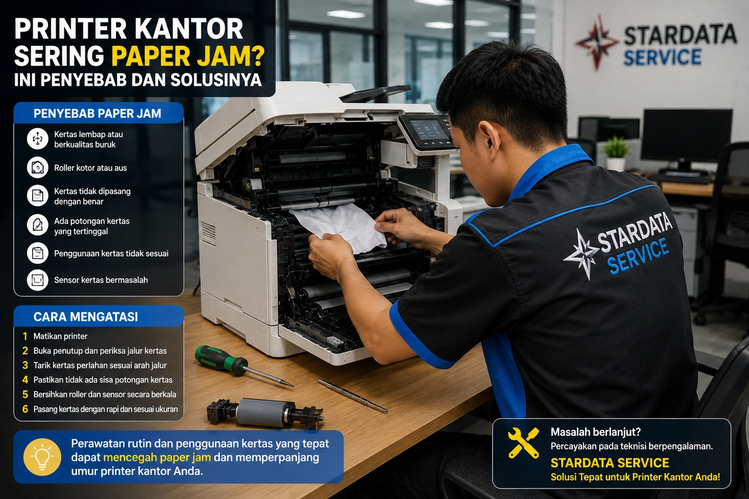 Printer Kantor Sering Paper Jam? Ini Penyebab dan Solusinya