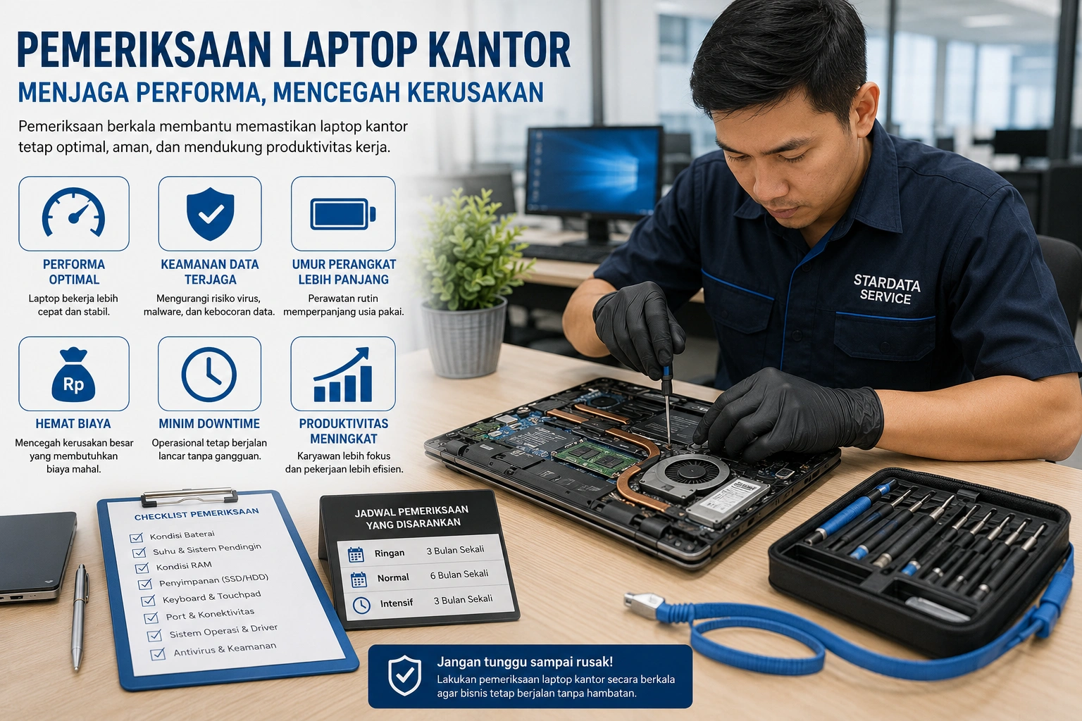 Mengapa Laptop Kantor Perlu Pemeriksaan Berkala?
