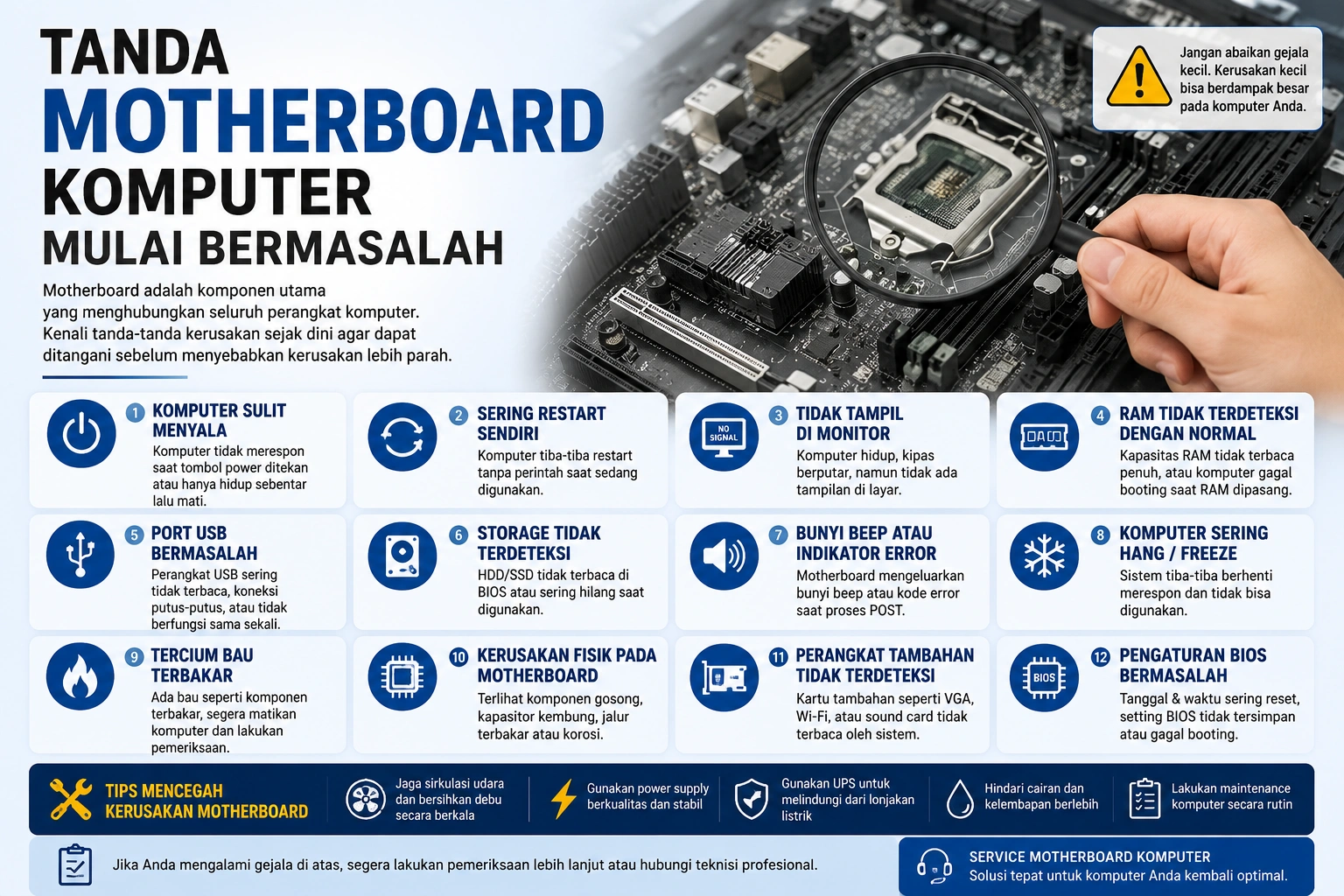 Tanda Motherboard Komputer Mulai Bermasalah