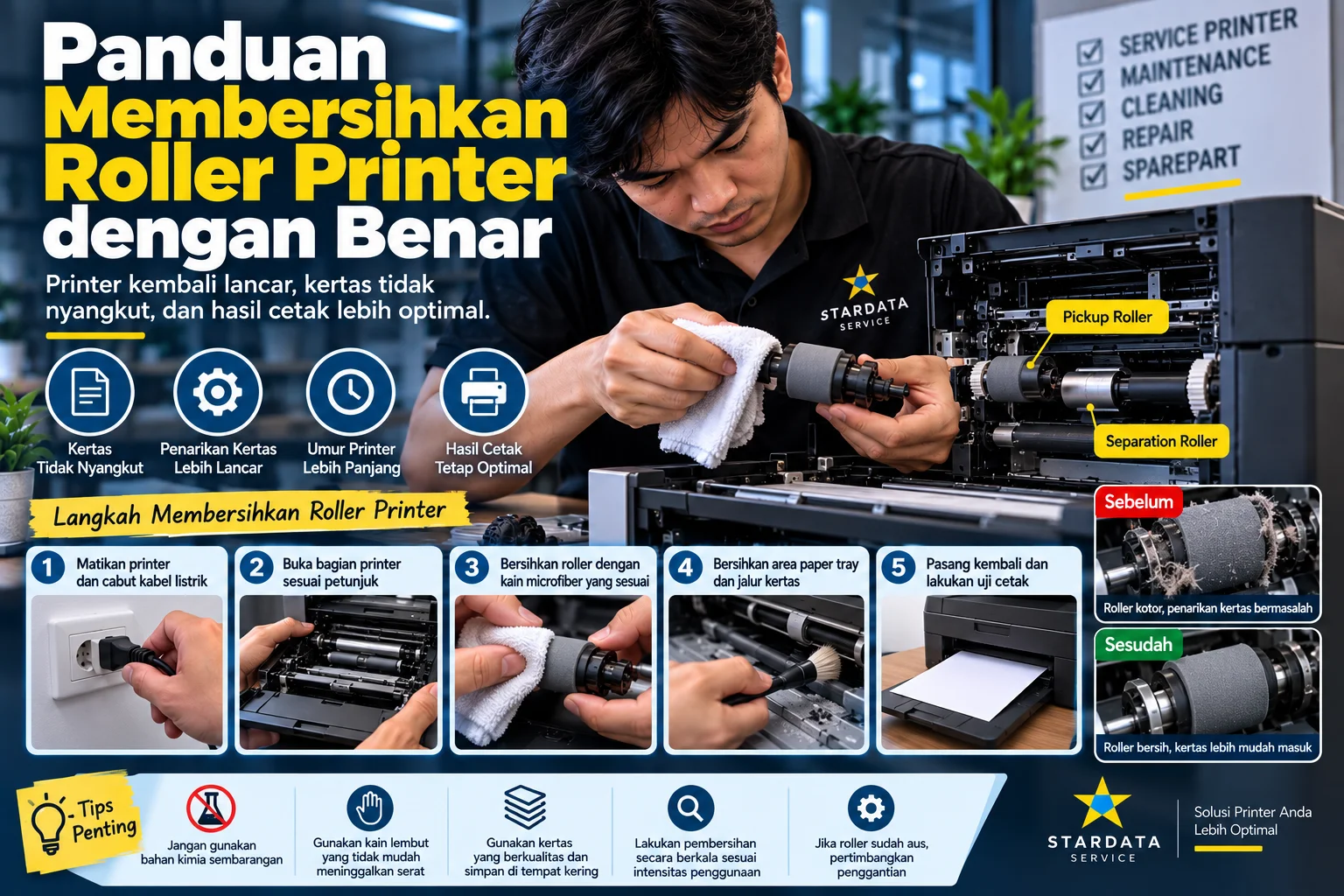 Panduan Membersihkan Roller Printer dengan Benar