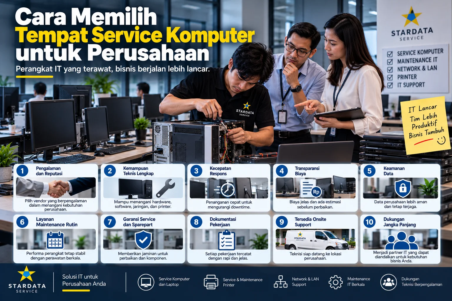 Cara Memilih Tempat Service Komputer untuk Perusahaan